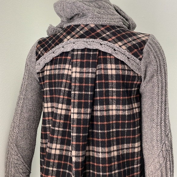 ANTHROPOLOGIE Moth Derry Plaid Flannel Sweater Jacket - Picture 9 of 11